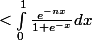 <\int_0^1\frac{e^{-nx}}{1+e^{-x}}dx